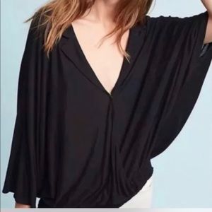 Anthropologie Dolman Sleeve Draped Blouse